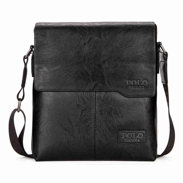 polo men's leather shoulder bag