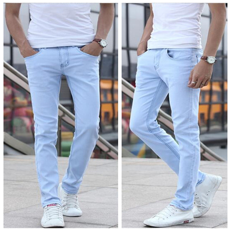 light blue cotton jeans