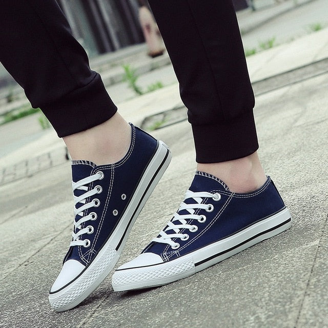 low cut canvas shoes