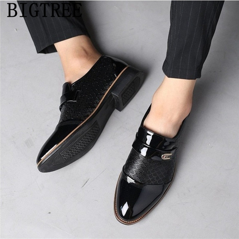 black formal loafers