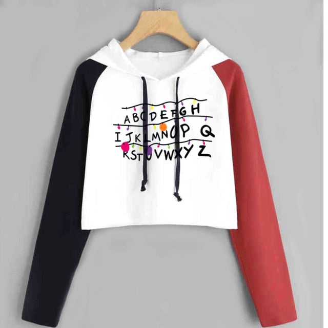 stranger things crop hoodie