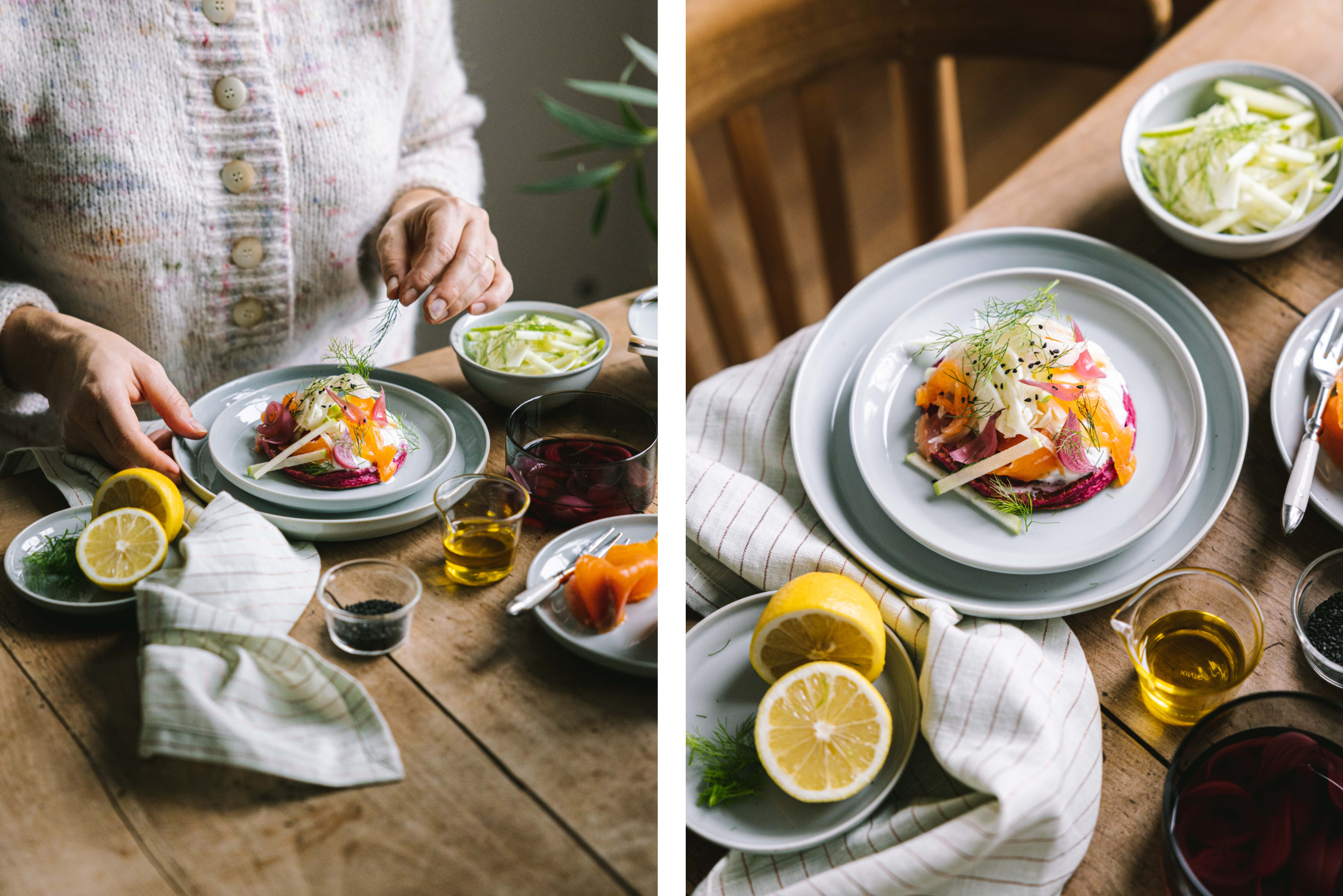 Pink-Blinis-with-Salmon-Lemon-Yogurt-Apple-Fennel-5