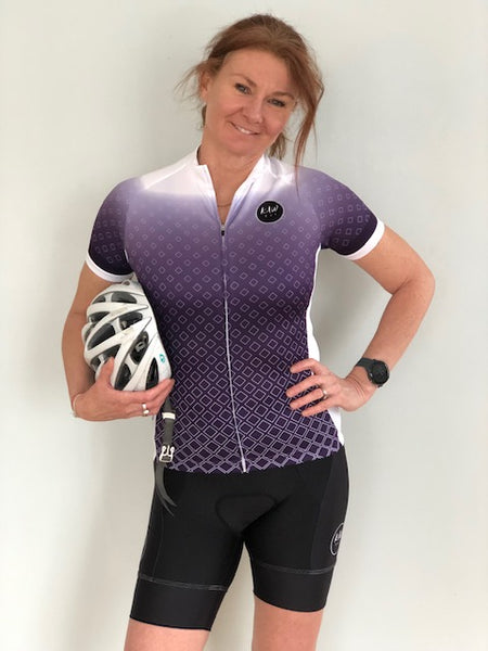 purple cycling jersey