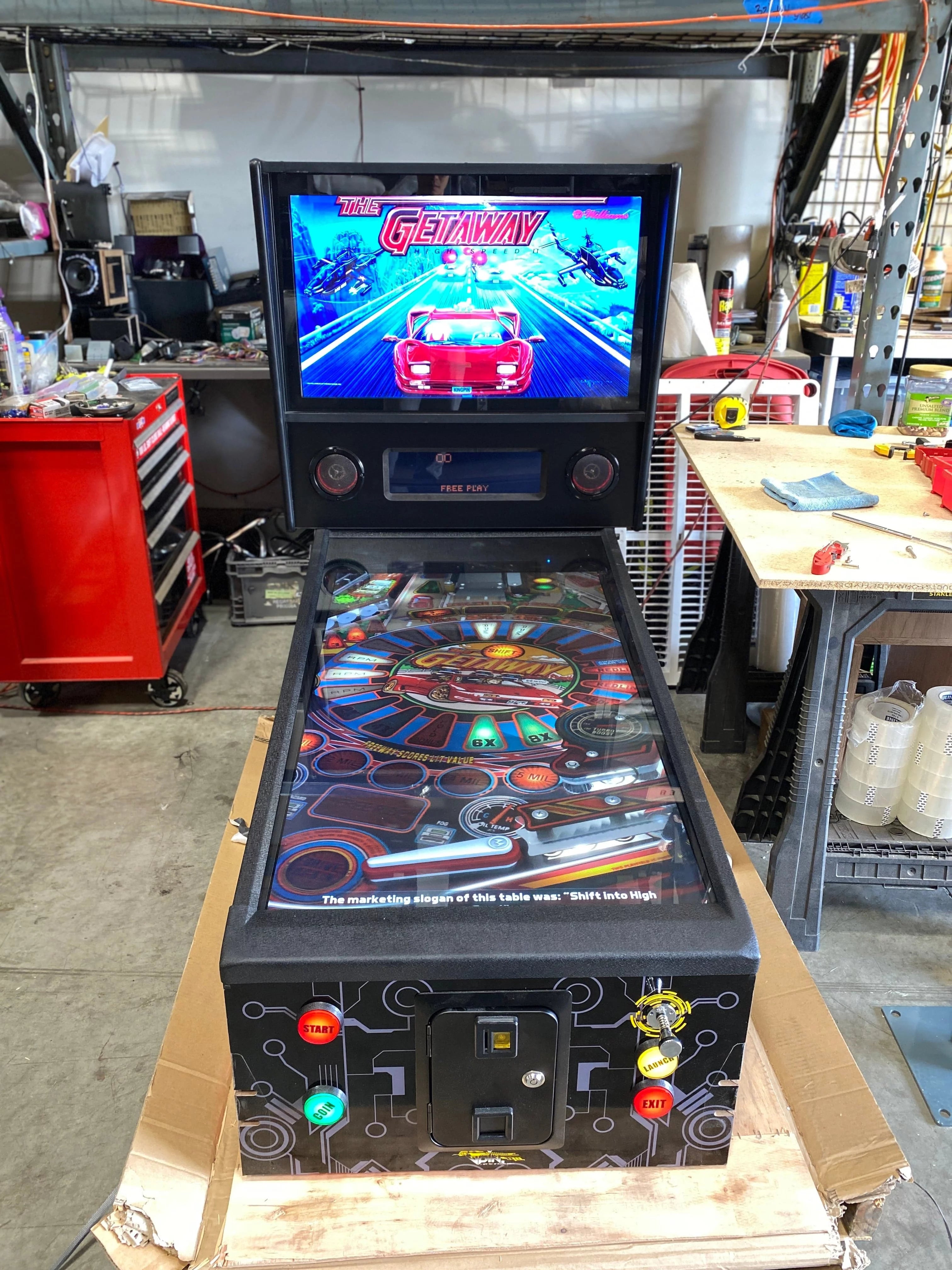 43 inch virtual pinball machine - FLIPPATASTIC - modern art - made for  arcade