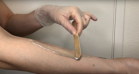 Arm wax application