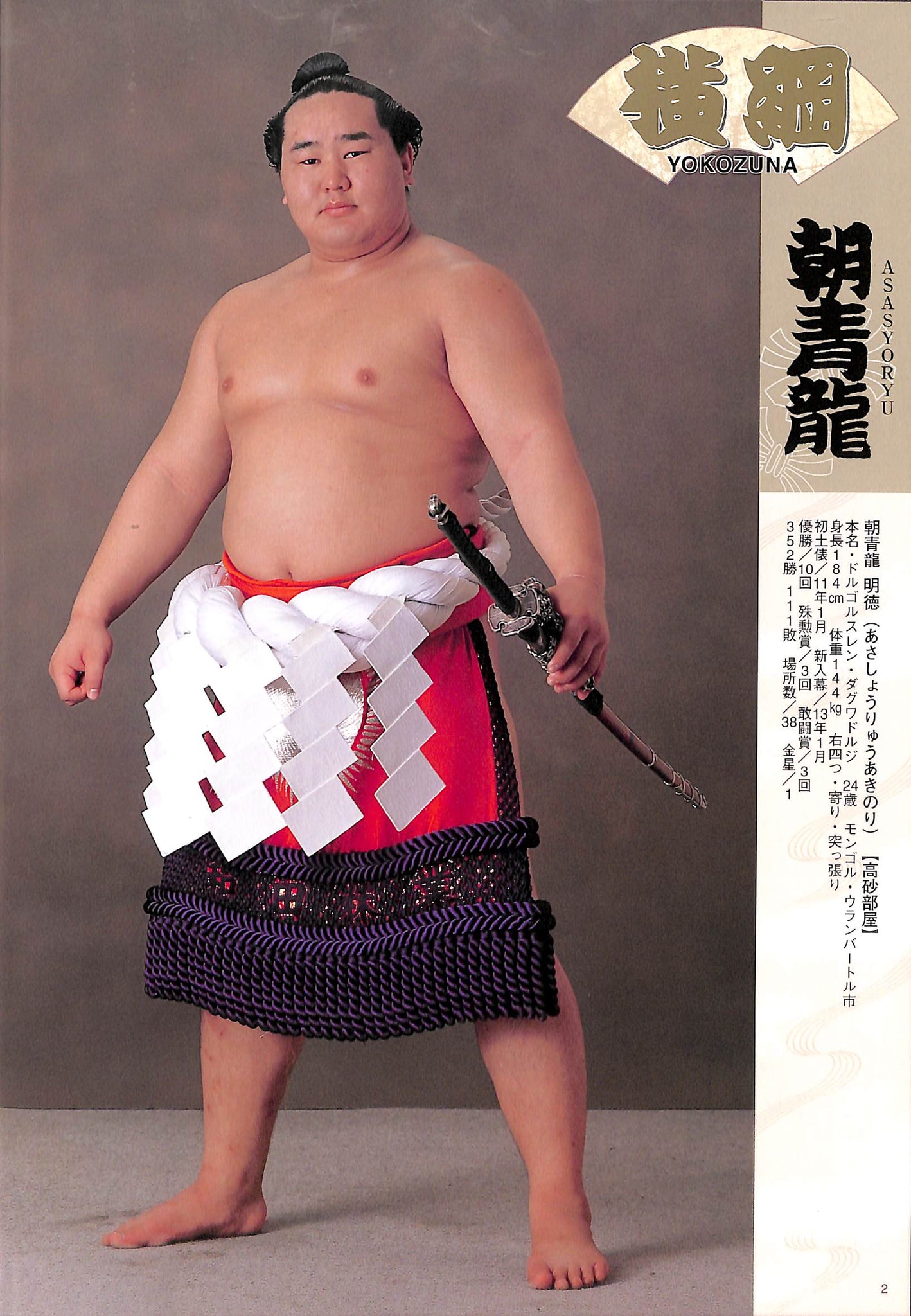 朝青龍 引退 記念品 パンフレット-