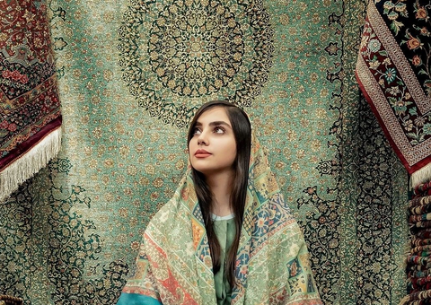 Intricate designs of Persian carpet