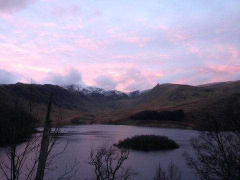 Sunset behind High Street and Kidsty Pike