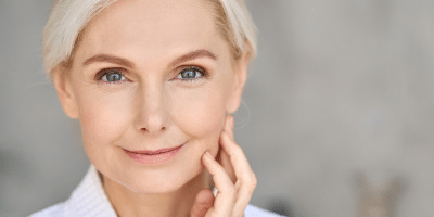 Older woman with healthy skin
