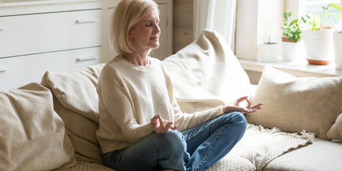 Woman meditating