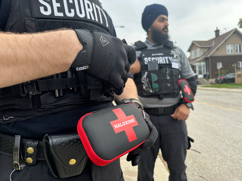 Blackbird Security guards receive naloxone training to assist vulnderable communities.