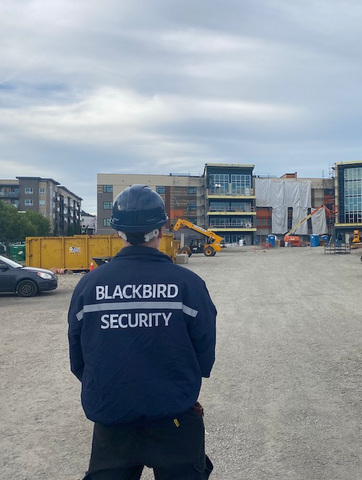 Blackbird Security's uniformed security guards help with construction site security