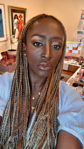 Aishetu Fatima Dozie Bossy Cosmetics CEO and Founder in the Latte Makeup Trend Look