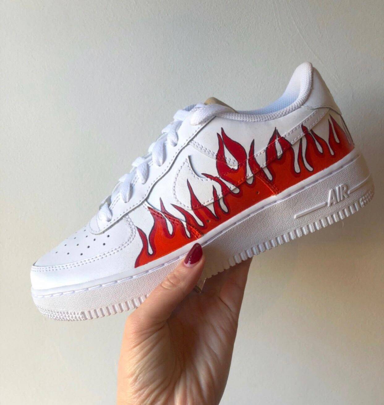 air force 1 with flames