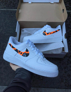 neon orange air forces