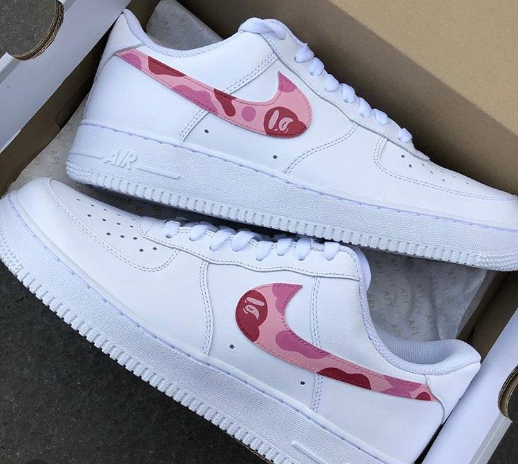 nike air force 1 pink tick