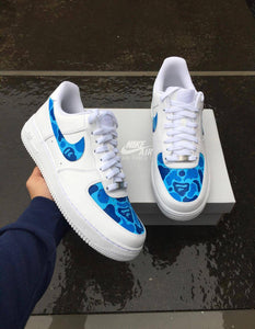 blue and white forces