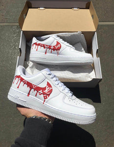 LV X SPREME RED DRIP AIR FORCE 1 