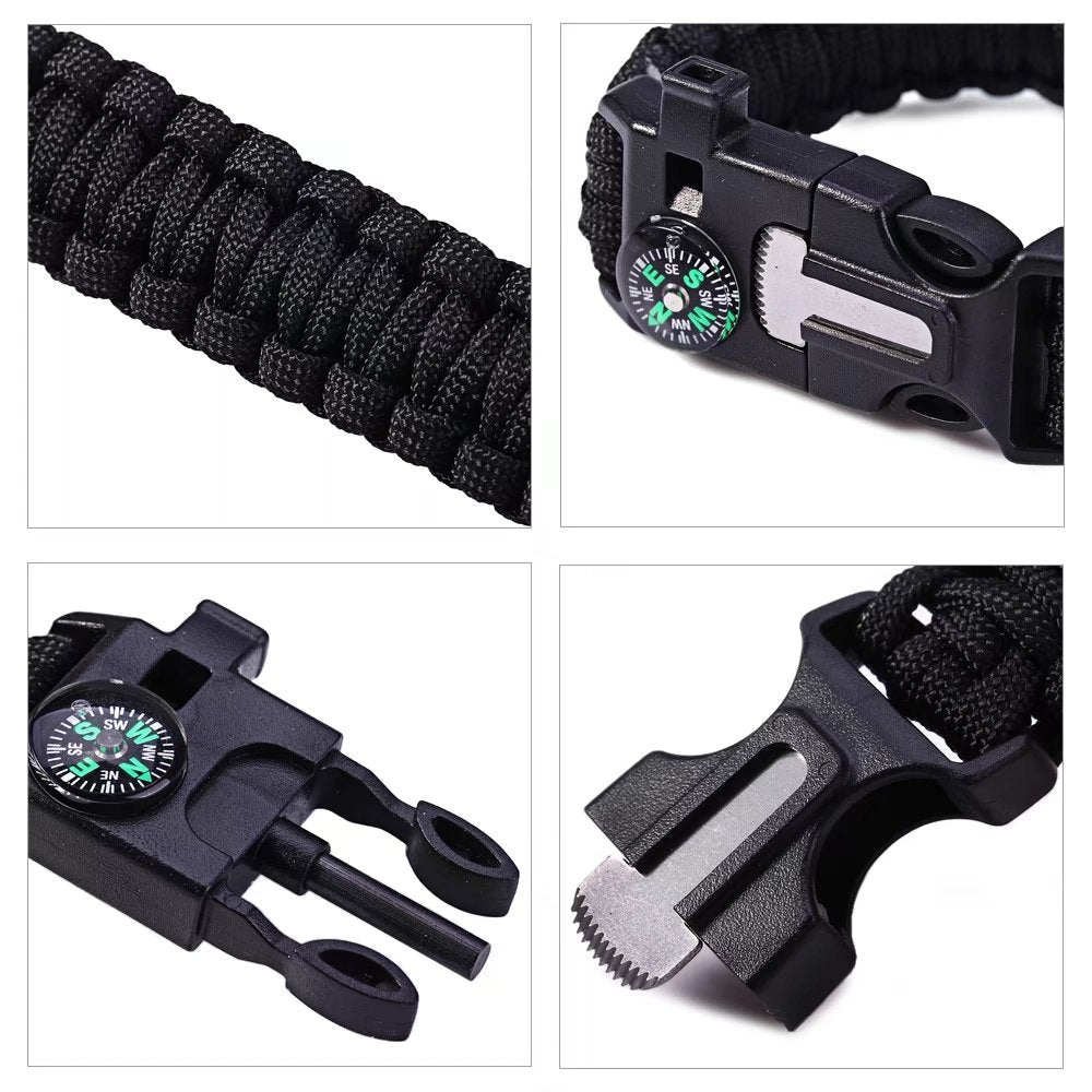 5 in 1 outdoor survival paracord bracelet