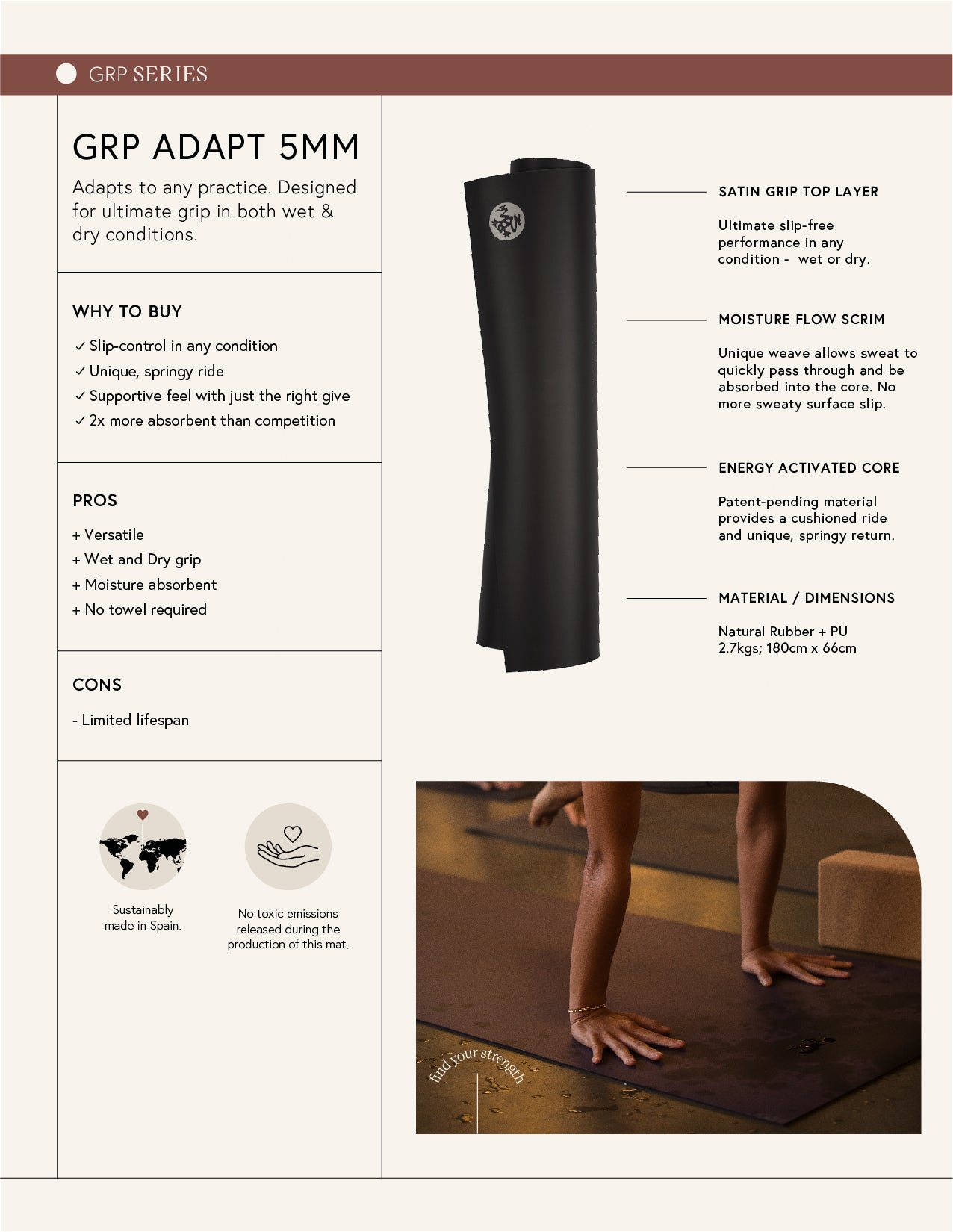 Manduka GRP Adapt Tapis de Yoga