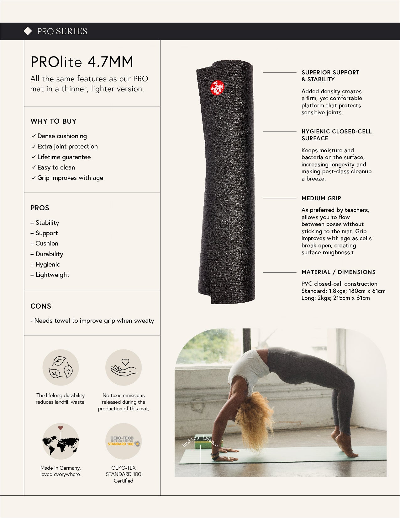 Pro Lite yoga mat Yoga With Adriene 180cm 4mm