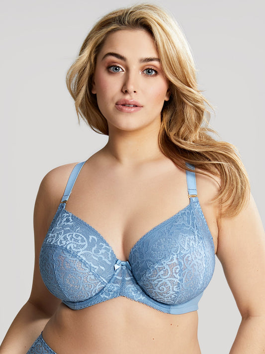 JUST MY SIZE Modern Curvy Embellished Plunge Bra (MJ1204) 38DD/Rum Raisin