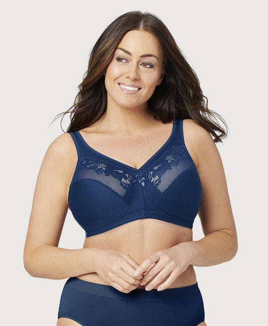 Buy online Navy Blue Color Block Minimizer Bra from lingerie for Women by  Clovia for ₹300 at 50% off