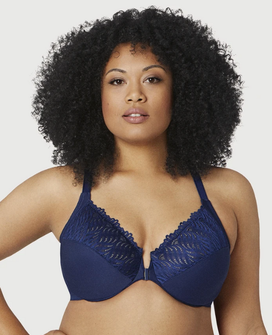 Leading Lady The Brigitte Racerback - Seamless Front-closure Underwire Bra  In Black, Size: 42c : Target