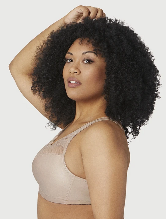 Curve Muse Plus Size Nursing Underwire Bra with Drop-Down Cups