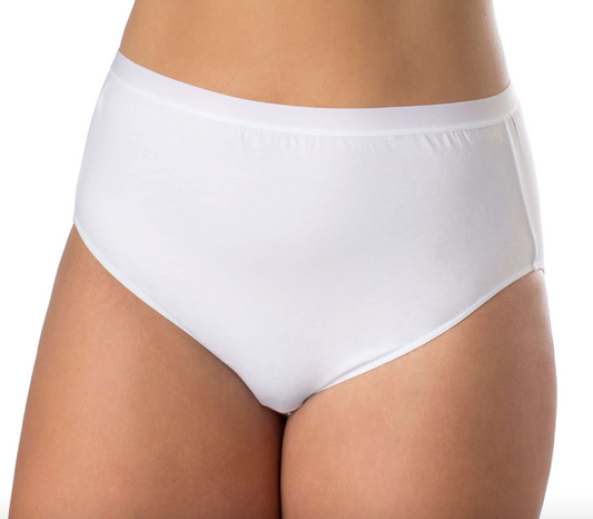 6044 Plus Cotton Full Brief EL6044 010 - White