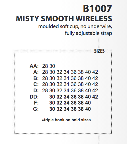 Misty Smooth T-shirt Wireless B1007 - Black – Purple Cactus Lingerie