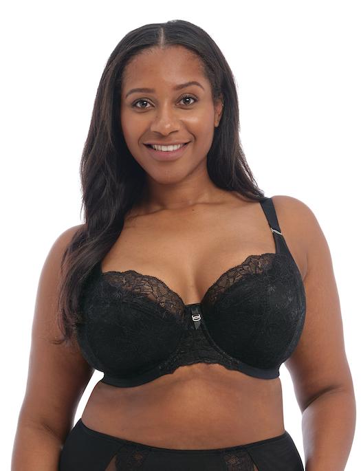 Elomi Women's Plus Size Brianna Underwire Strappy Plunge Bra, Ash