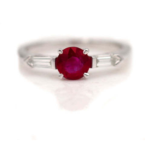 White Gold Ruby Ring at Rs 65000 | White Gold Ring in Jaipur | ID:  3729938212