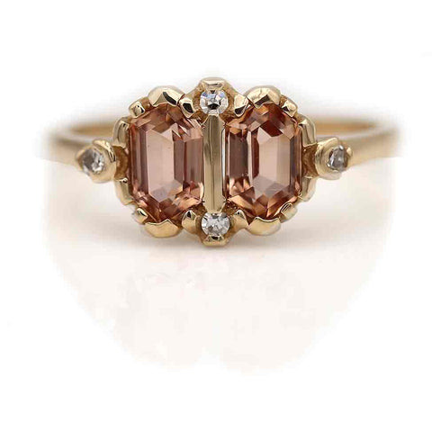 Emerald-Cut London Blue Topaz & Round-Cut Diamond Engagement Ring 7/8 ct tw  14K White Gold | Kay