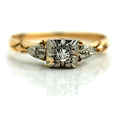 Vintage 1940s Diamond Engagement Ring – Vintage Diamond Ring