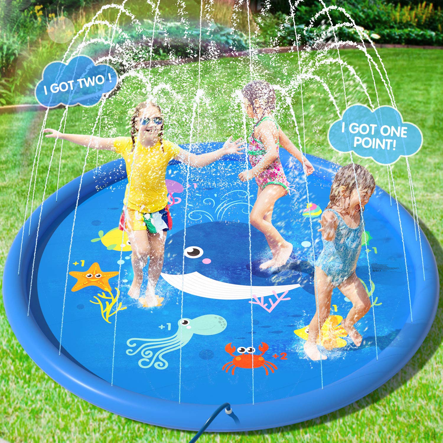 Peradix Splash Pad Water Sprinklers Play Mat (79