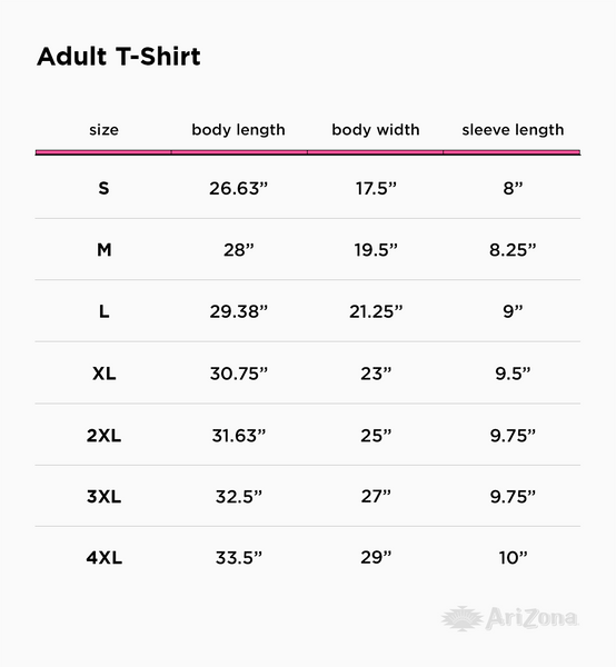 Comfort Colors Adult Heavyweight T-Shirt | Size Chart