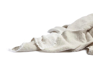 Linen throw seashell 145 x 270 cm