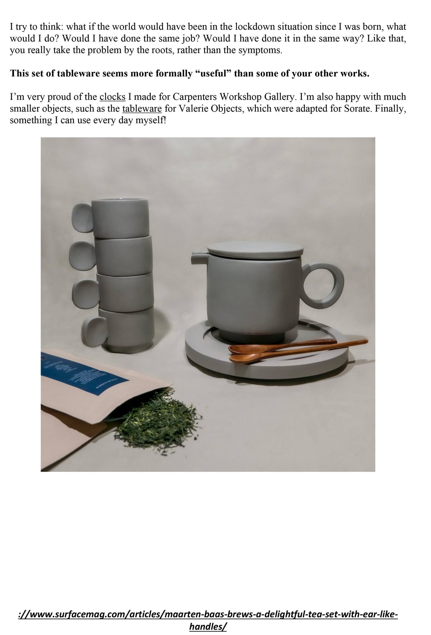 Suraface magazine sorate japanese tea and matcha ceramics maarten baas