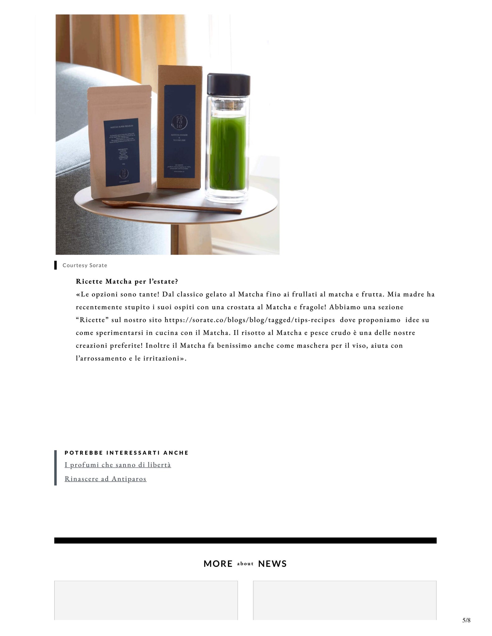 Architectural Digest AD Italia Sorate Japanese Matcha and Green Tea Silvia Mella