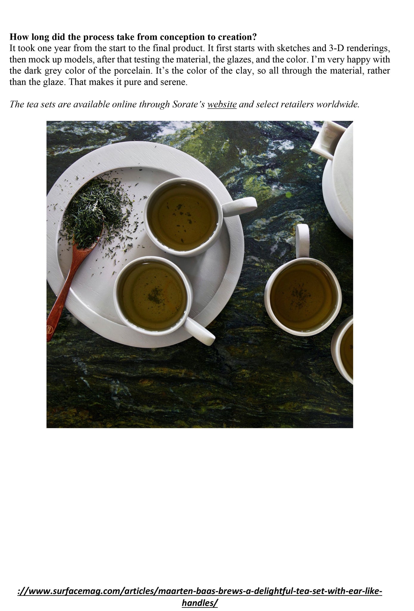 Suraface magazine sorate japanese tea and matcha ceramics maarten baas