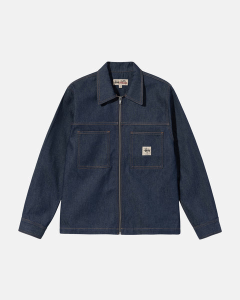 Denim Zip Up Work Shirt - Men's Shirts | Stüssy