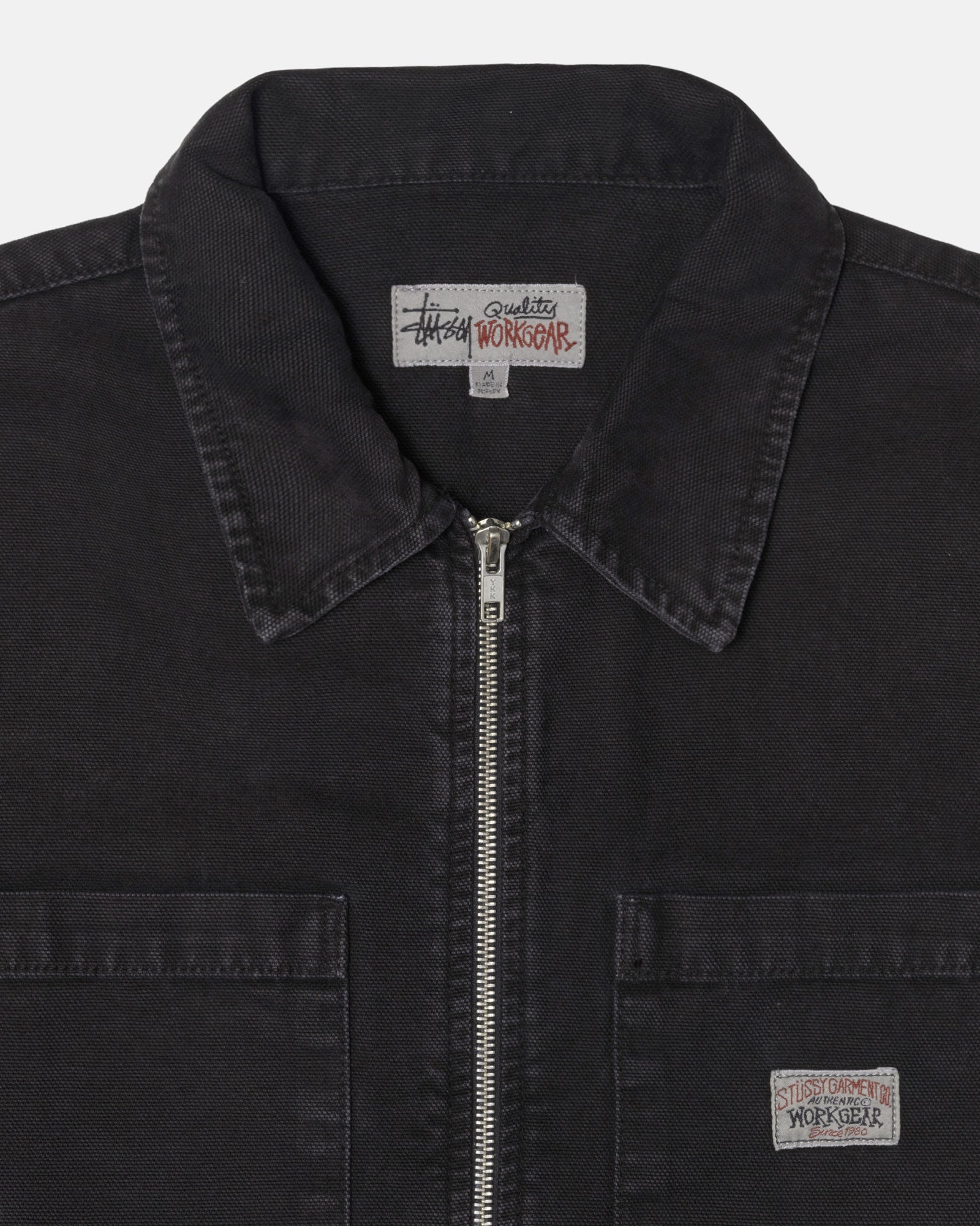 Washed Canvas Zip Shirt - Mens Long Sleeve Shirt | Stussy – Stüssy