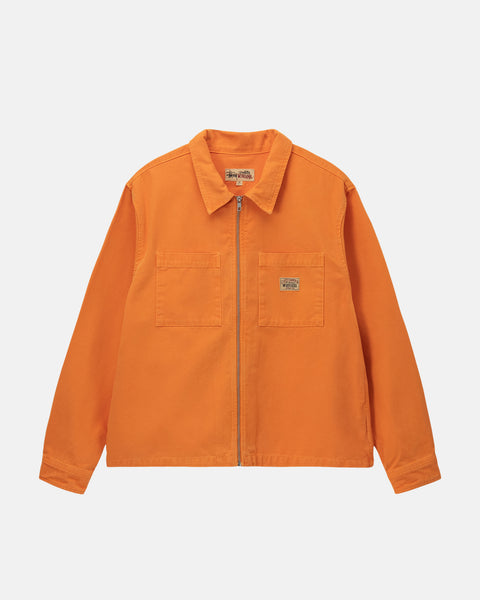 WASHED CANVAS ZIP SHIRT