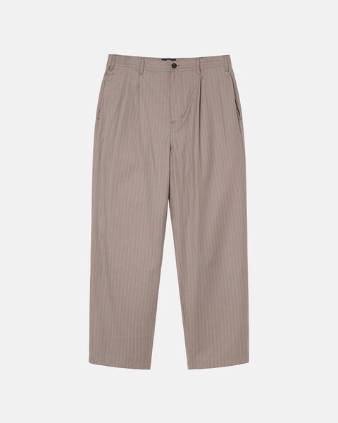 STRIPED VOLUME PLEATED TROUSER