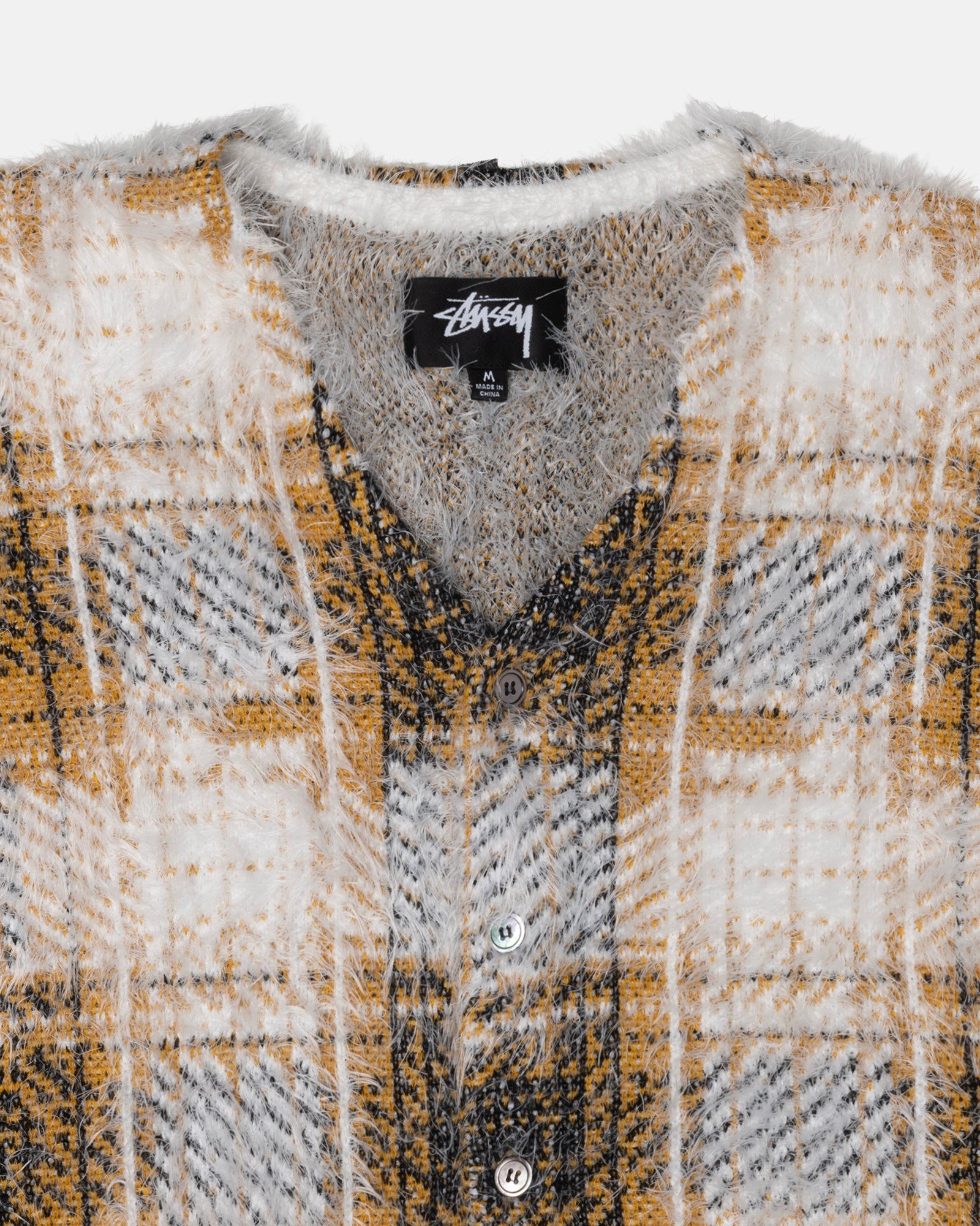 Hairy Plaid Cardigan - Unisex Sweaters & Knits | Stüssy