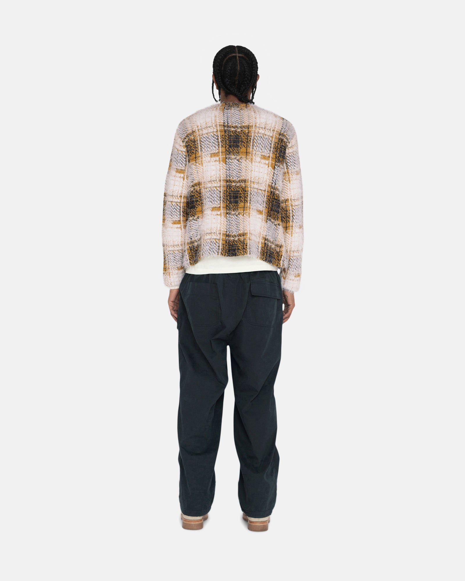 Hairy Plaid Cardigan - Unisex Sweaters & Knits | Stüssy