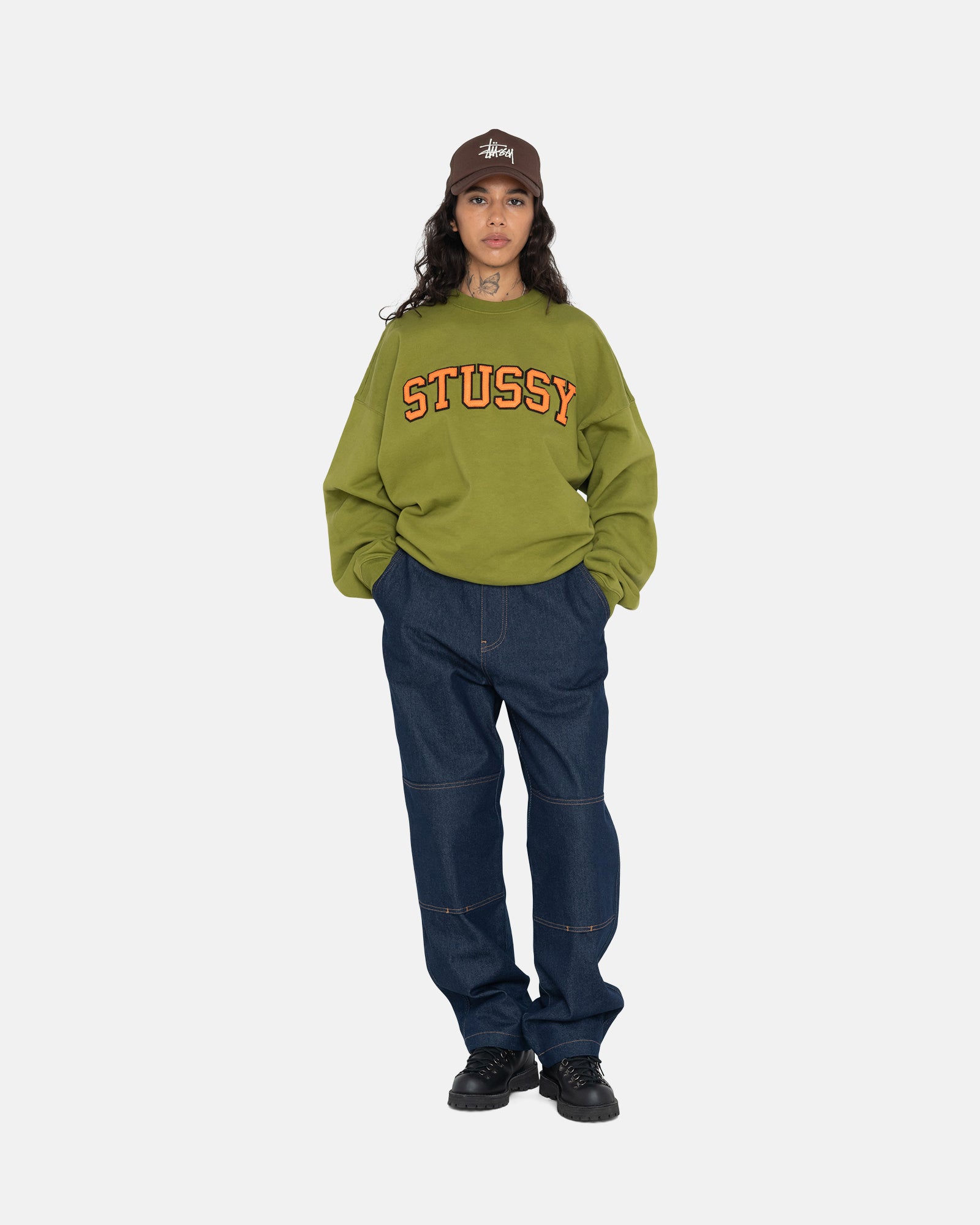 注目ブランド STUSSY RELAXED RELAXED XL OVERSIZED OVERSIZED CREW