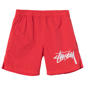 red nike nylon shorts