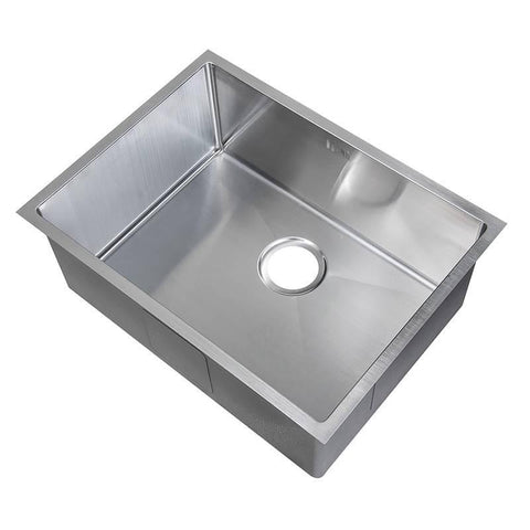 590 X 440mm Undermount Deep Single Bowl Handmade Stainless Steel Kitchen Sink With Easy Clean Corners Ds016